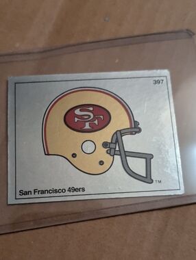 🏈 San Francisco 49ers UNPEEELED - Vintage Sticker - 1988 Panini NFL #397
